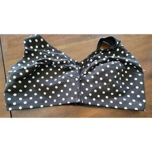 NWOT Comfort Choice 54DDD Soft Cup Full Coverage Bra Black Polka Dot 115140